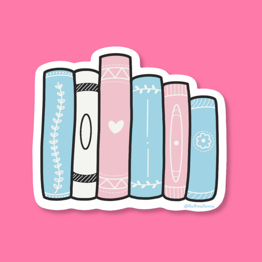 transexual bookstack vinyl sticker