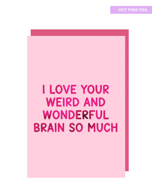 wonderful brain valentines card