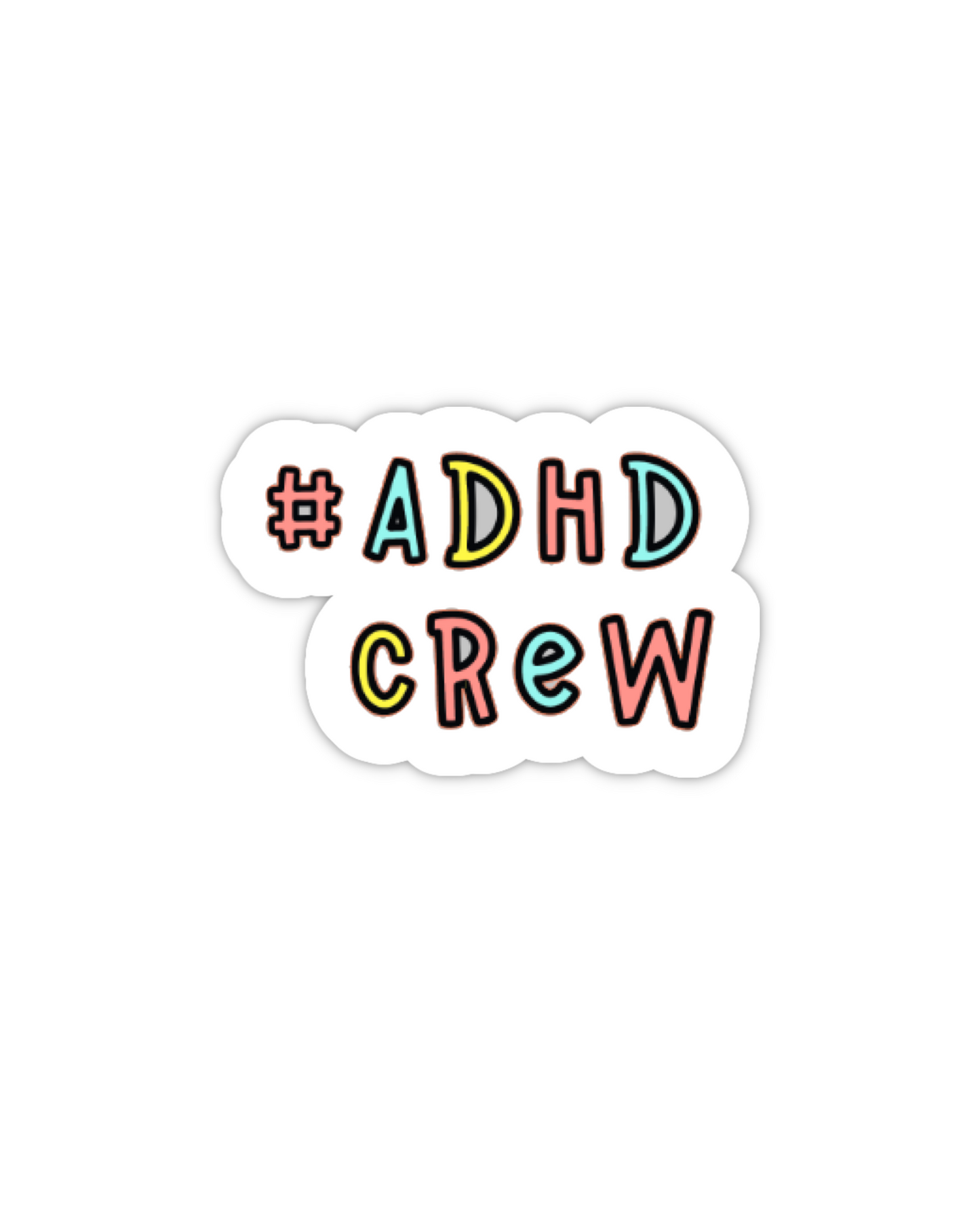 ADHD glitter enamel pin
