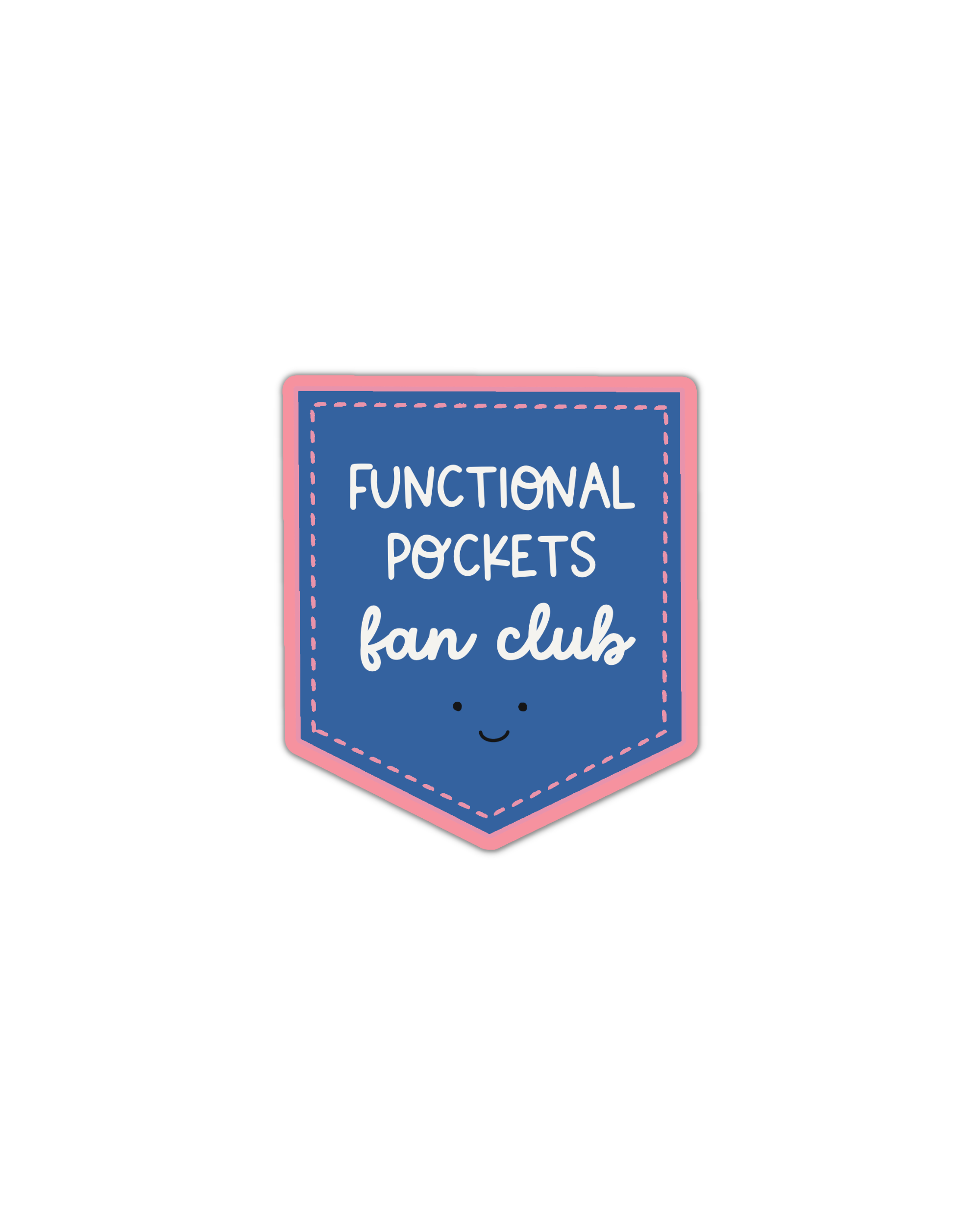 Functional pockets fan club vinyl sticker