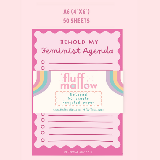 A6 Feminist agenda checklist pad