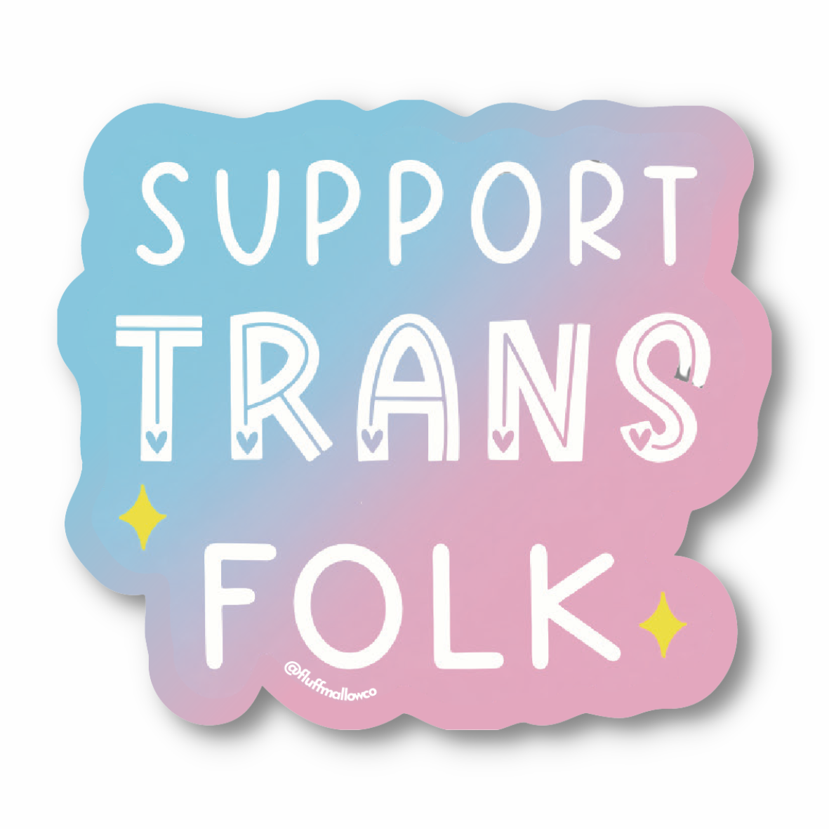 Support trans folk vinyl sticker