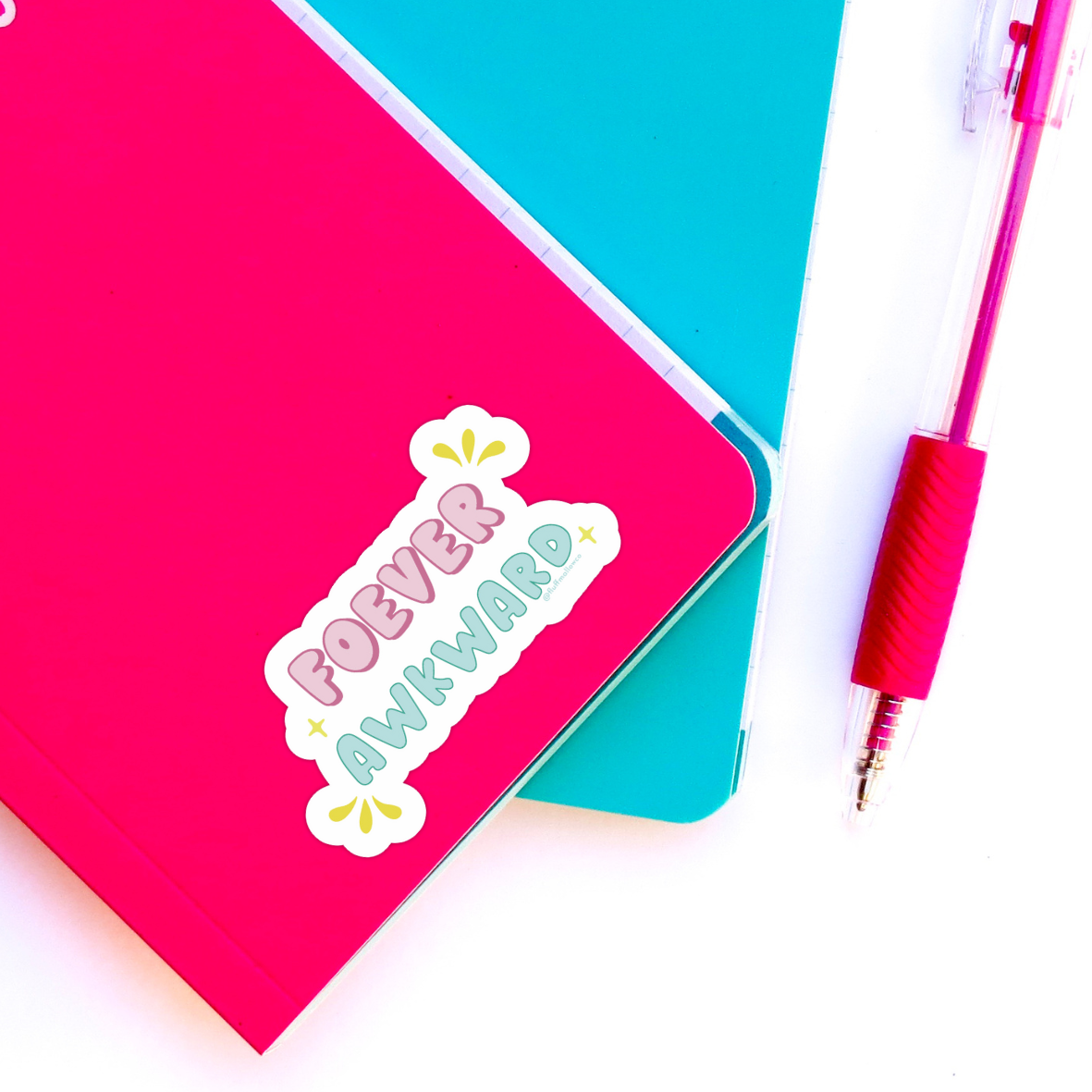 Forever awkward vinyl sticker