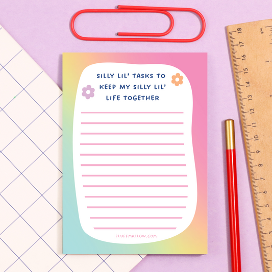 A6 silly lil tasks memo pad