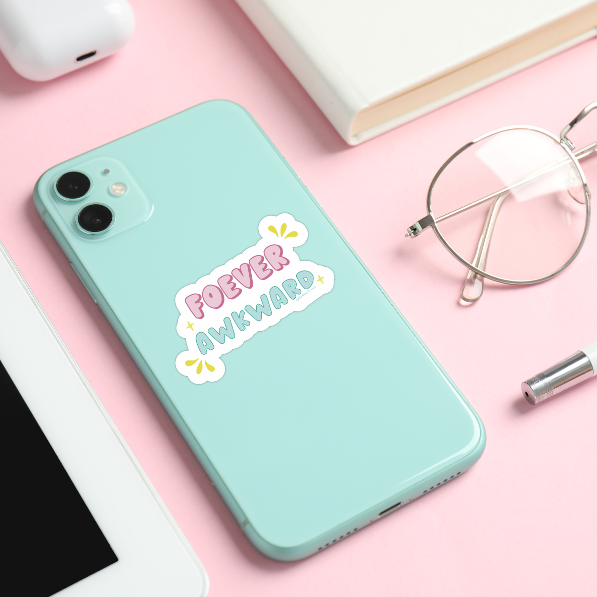 Forever awkward vinyl sticker