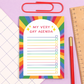 A6 gay agenda checklist note pad