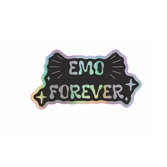 Emo forever holographic vinyl sticker