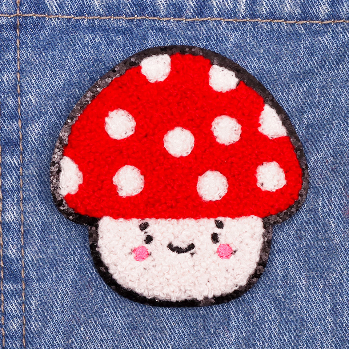 Mushroom iron on Patch cute kawaii 