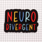 Neurodivergent iron on Patch cute rainbow