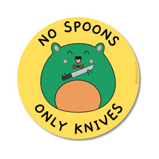 No_spoons_only_knives vinyl sticker