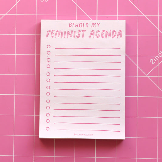 A6 Feminist agenda checklist pad