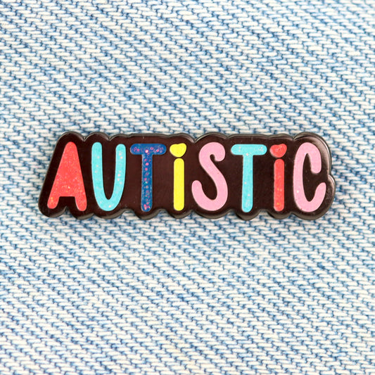 Autistic enamel pin