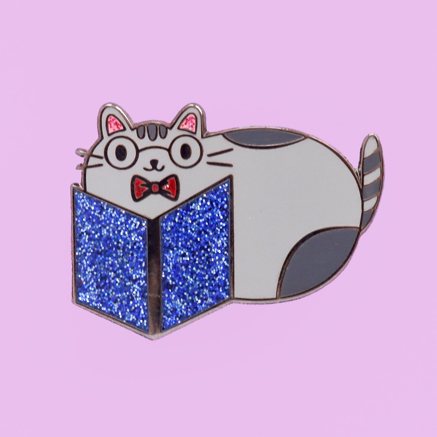 Book Cat enamel pin