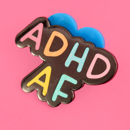 ADHDAF enamel pin badge