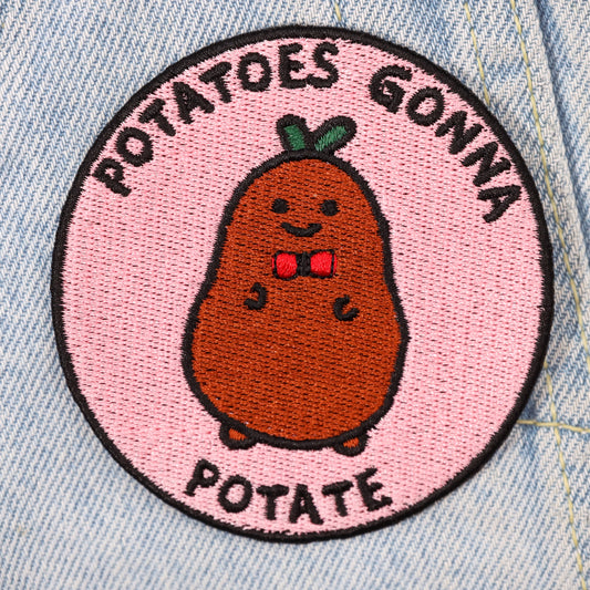 Kawaii potato funny embroirdered iron-on patch