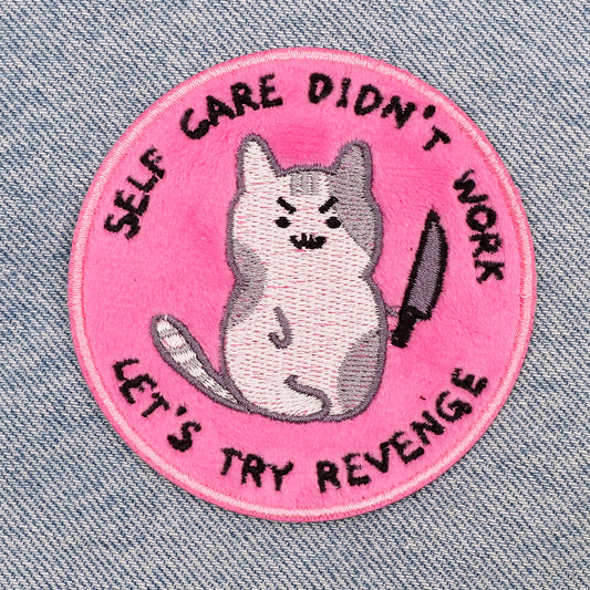 Revenge cat iron on Patch funny