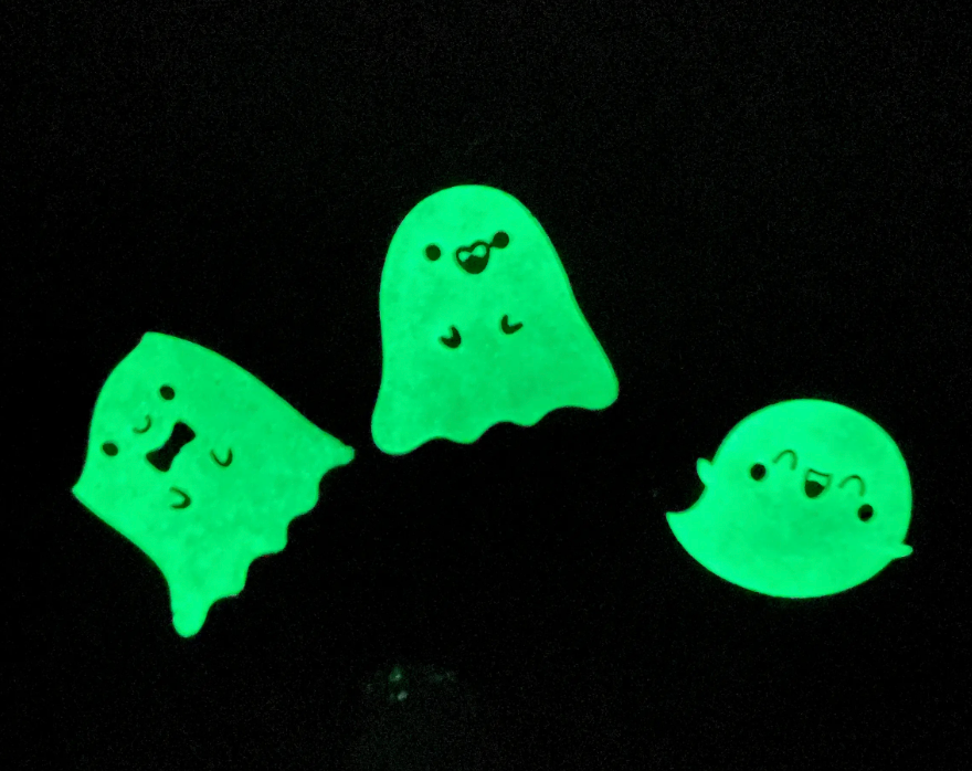 Kawaii glow in the dark  cute party ghost enamel pin
