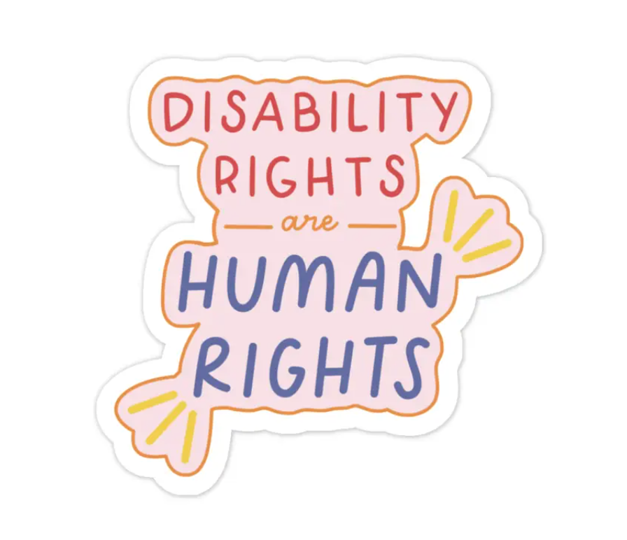 Disability rights are human rights  enamel pin