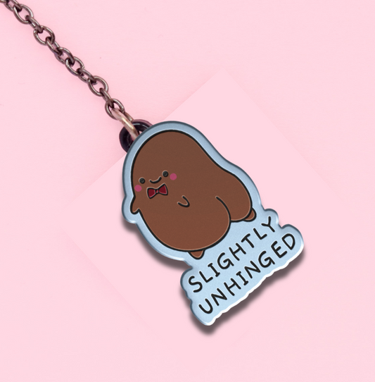 slightly unhinged Enamel Bookmark With Chain