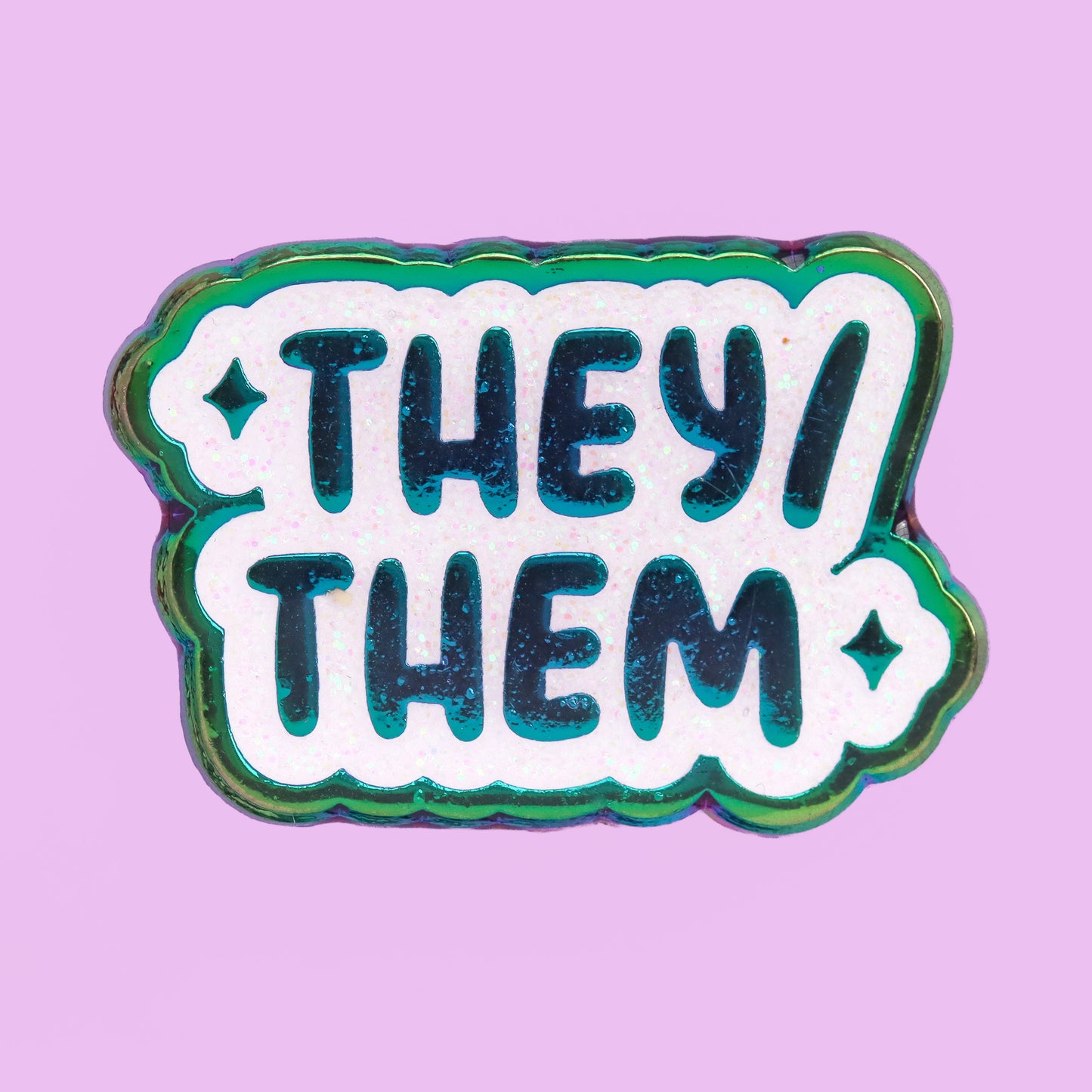 They/Them enamel pin