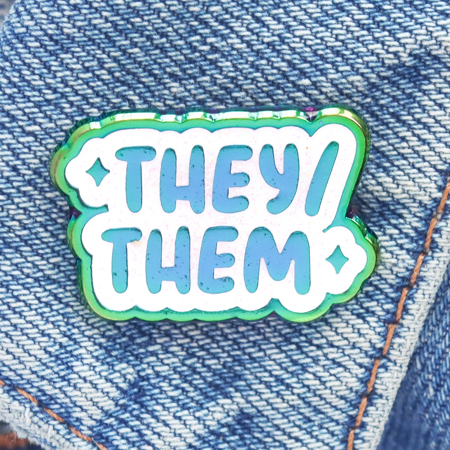 They/Them enamel pin