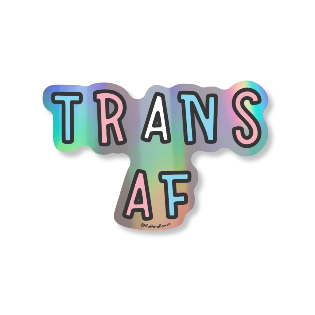 Trans af holographic vinyl sticker
