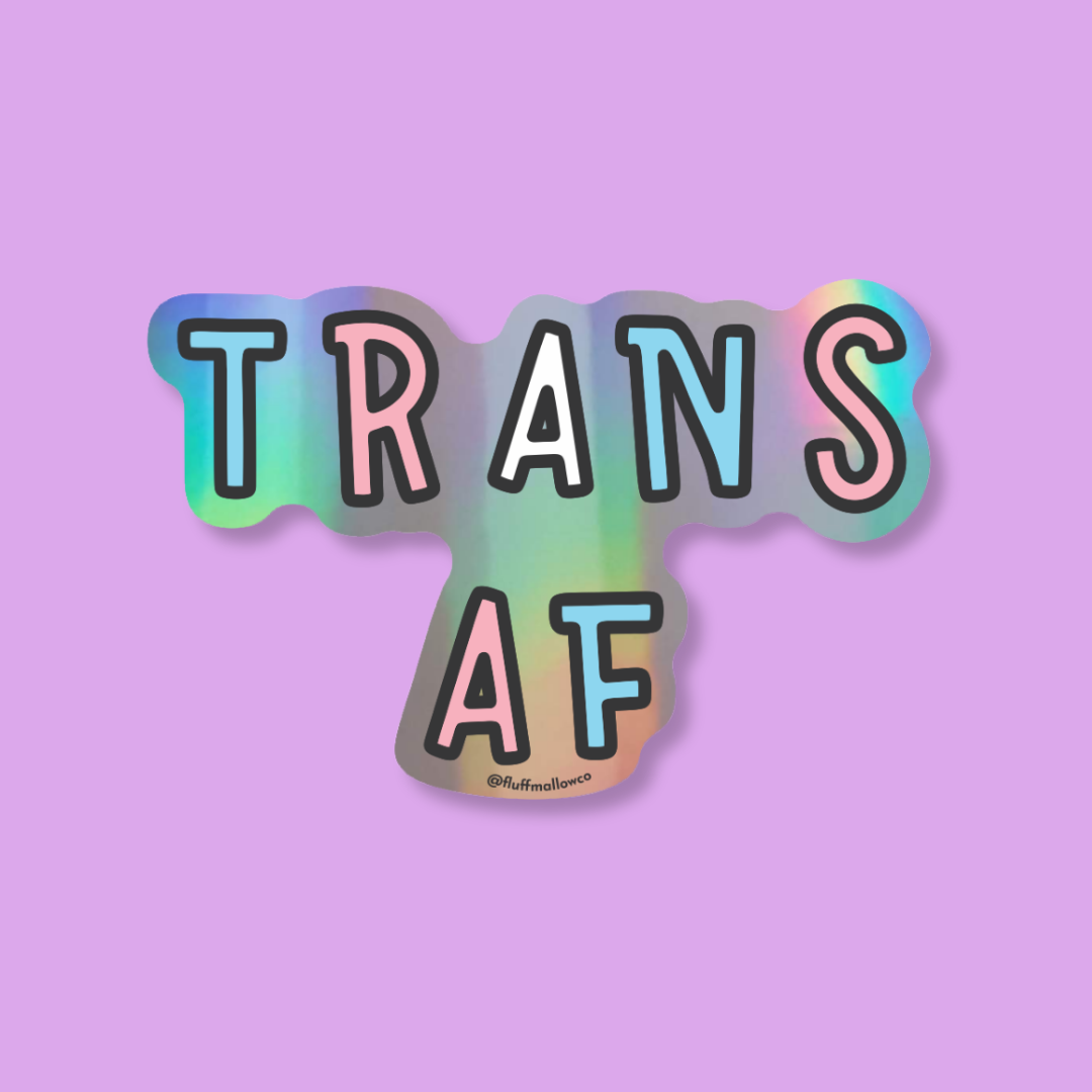 Trans af holographic vinyl sticker