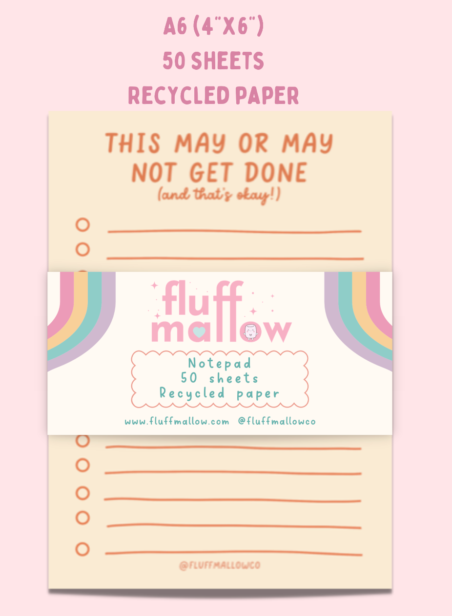 a6 to do list notepad cute 