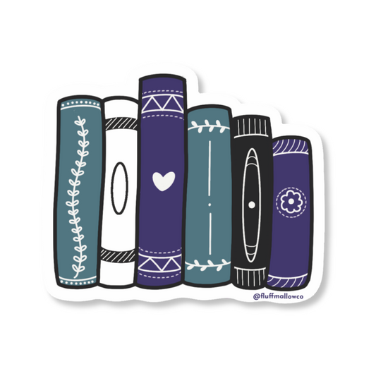 asexual book stack sticker
