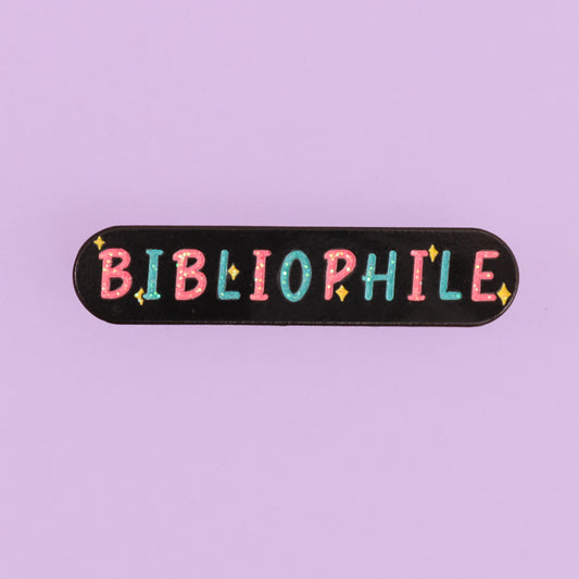 bibliophile enamel pin 
