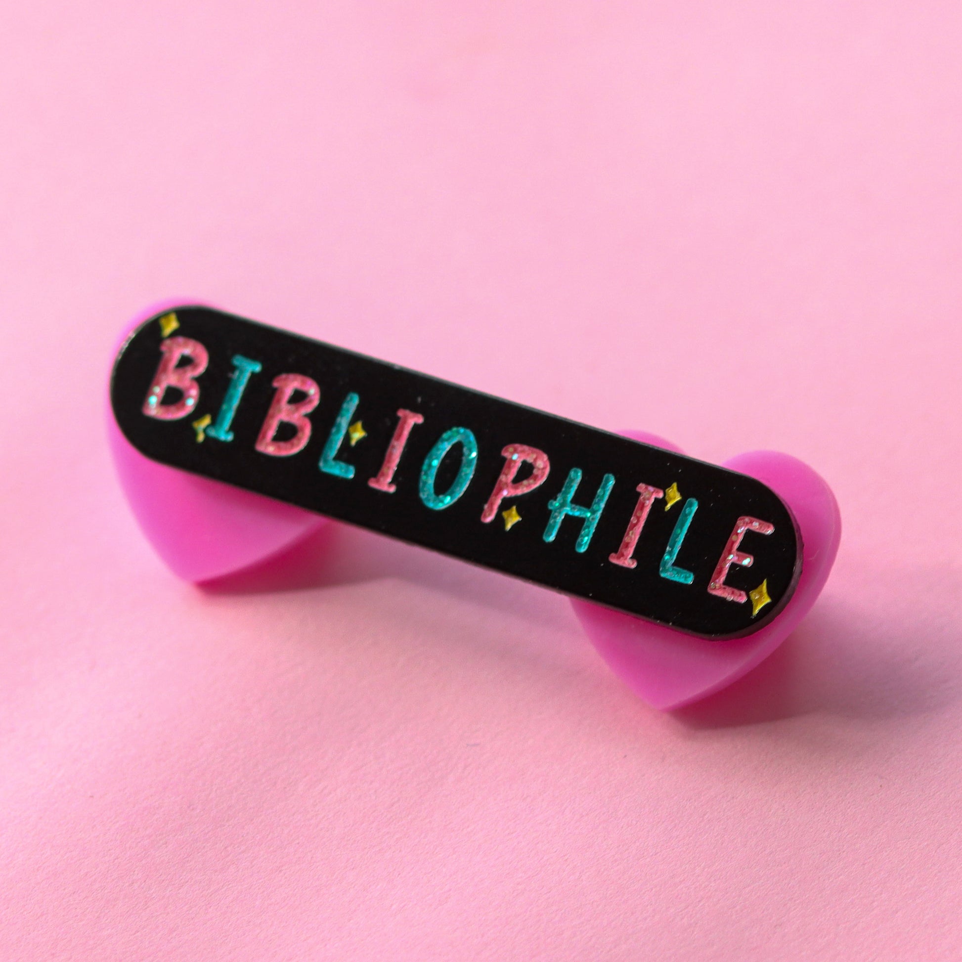 bibliophile enamel pin 