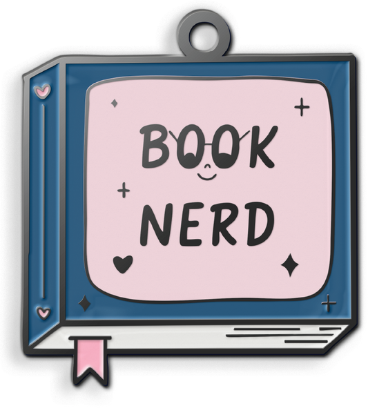 book nerd enamel pin cute