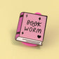 book worm enamel pin