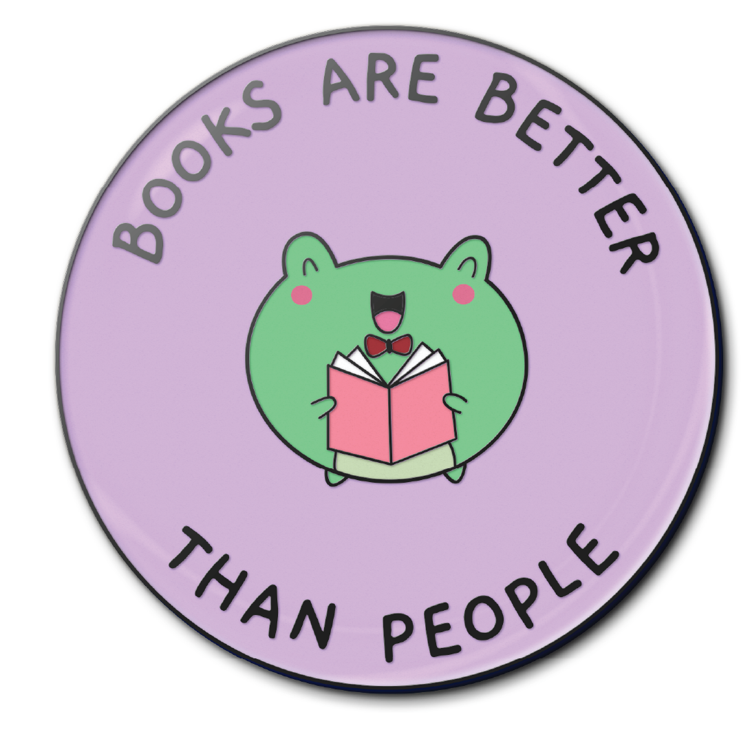books enamel pin funny 