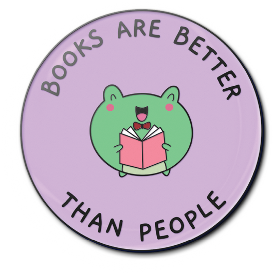books enamel pin funny 
