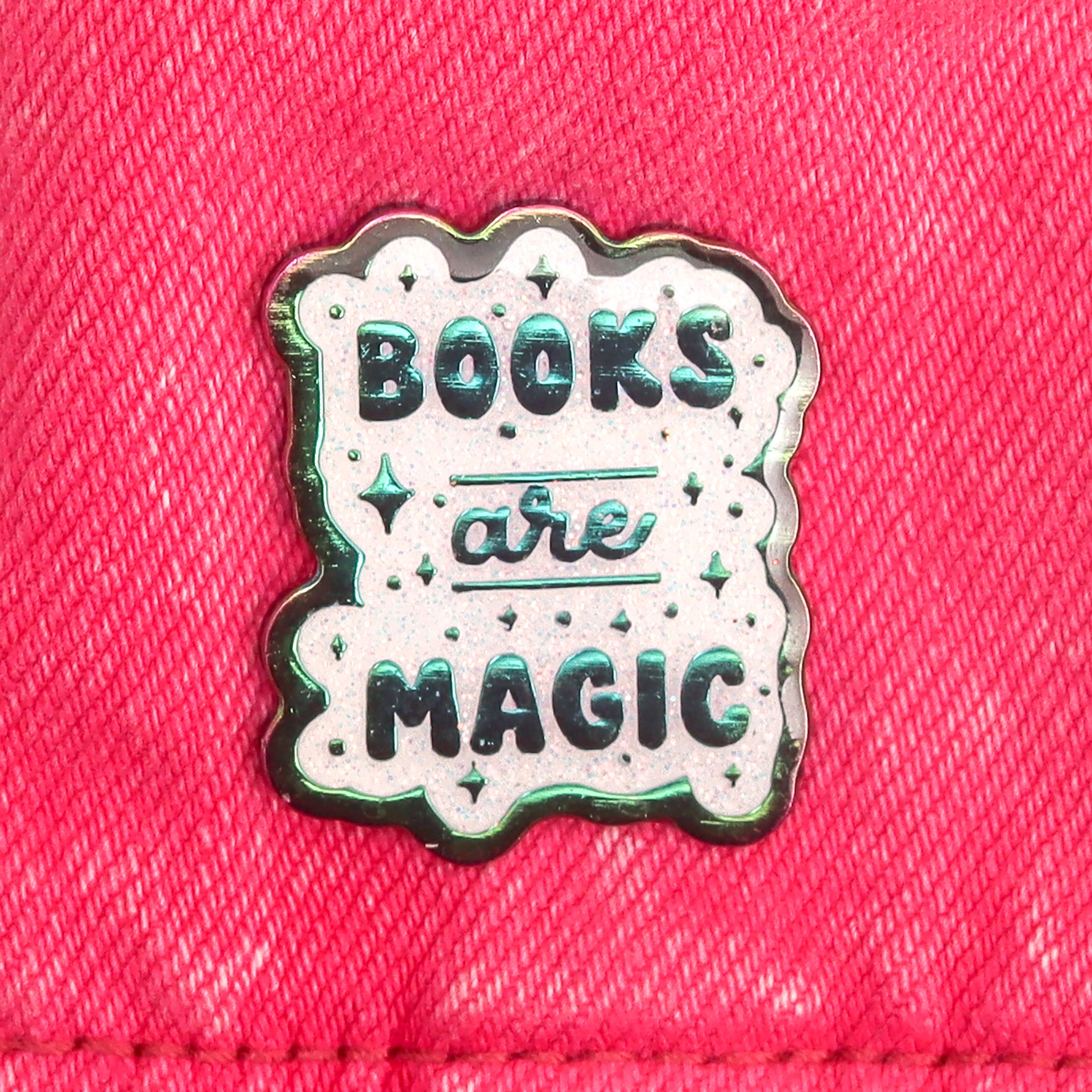 books lover enamel pin 