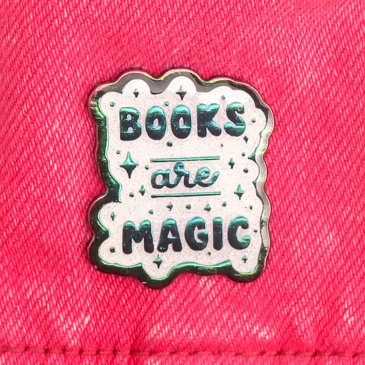 books lover enamel pin 