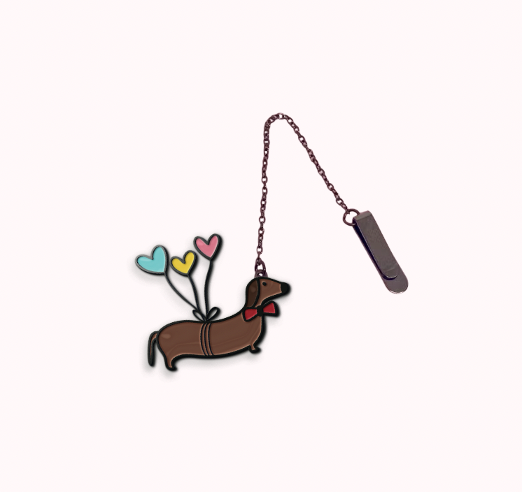 funny dog chain bookmark