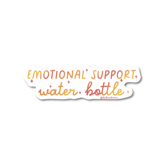 emotional support water bottle sticker funny