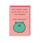 frog lover birthday card funny