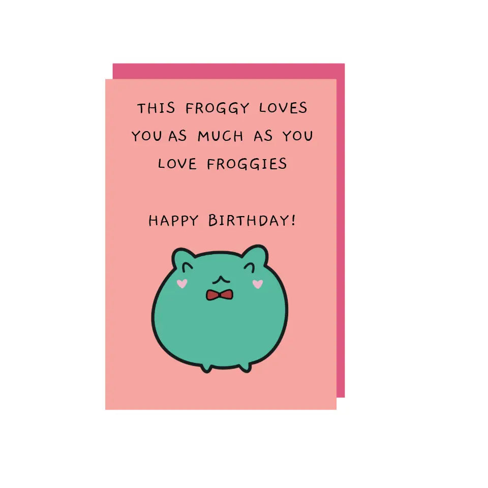 frog lover birthday card funny