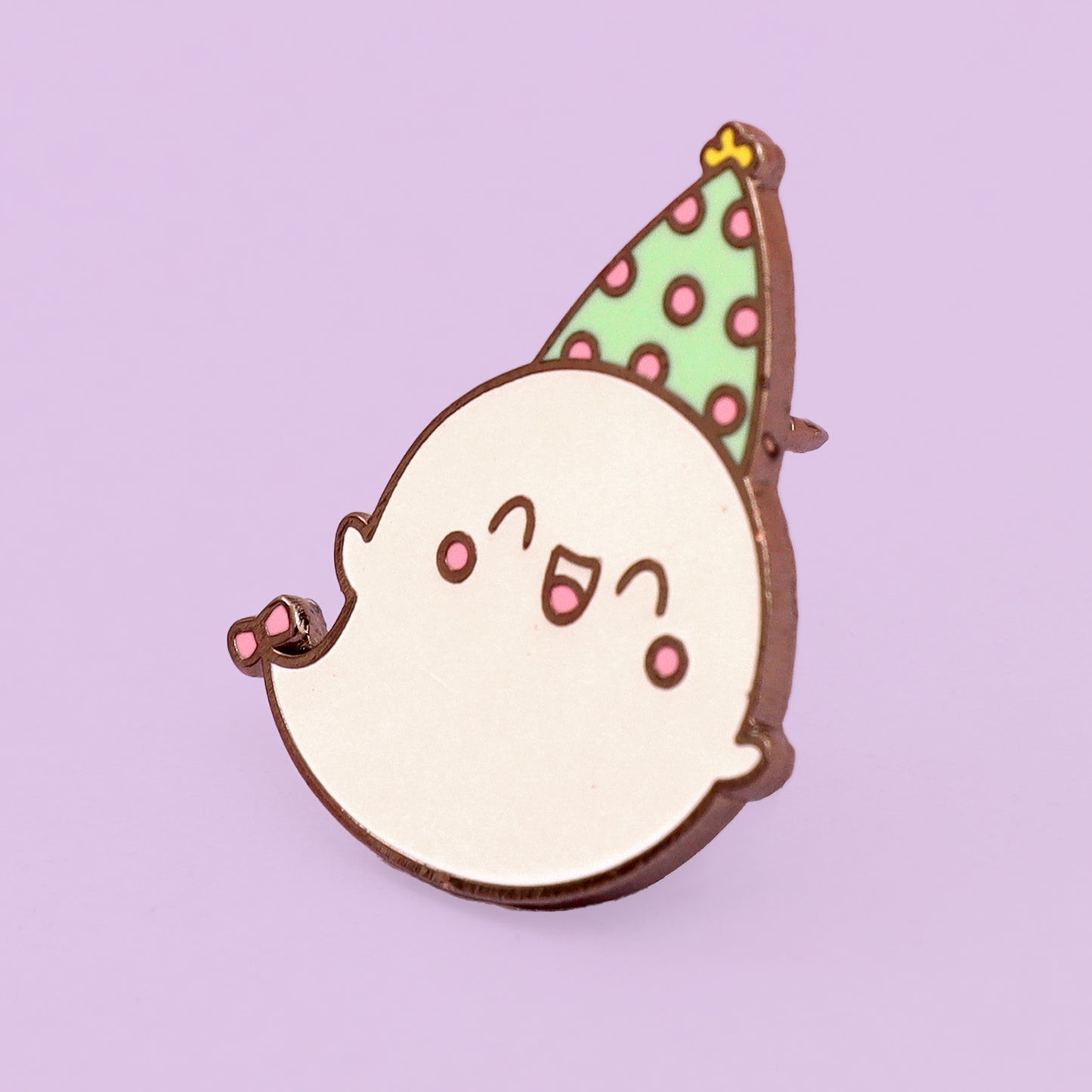 glow in dark ghost enamel pin kawaii 