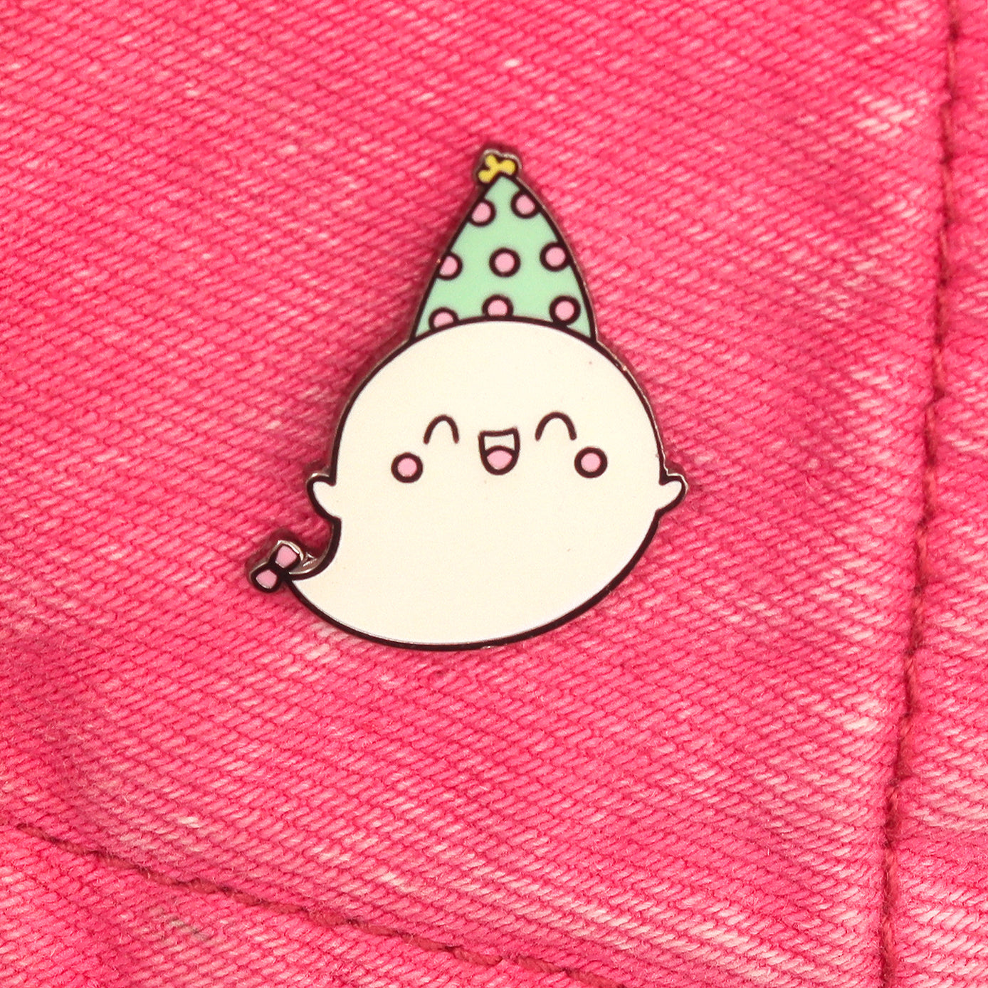 glow in dark ghost enamel pin kawaii