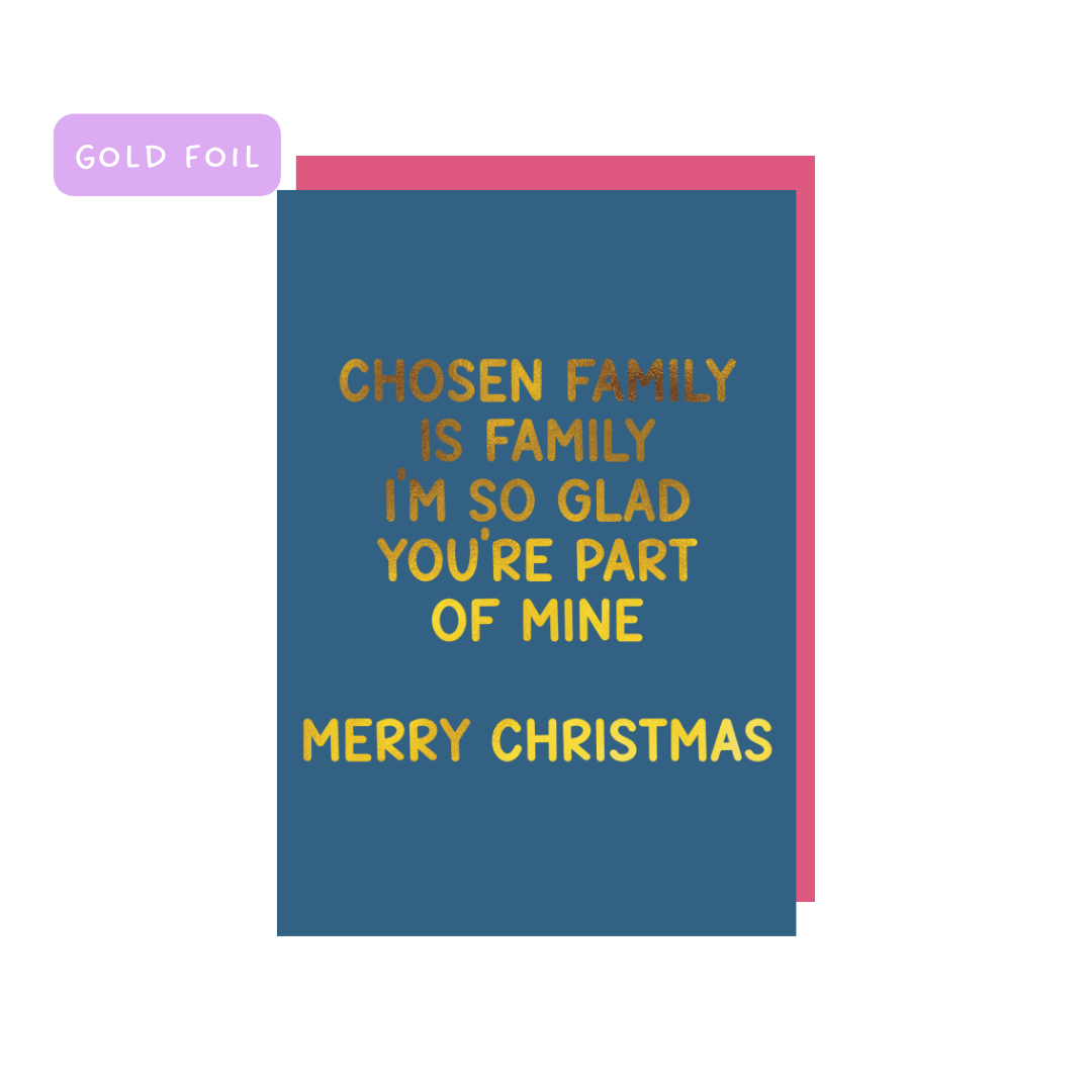 gold foil christmas card