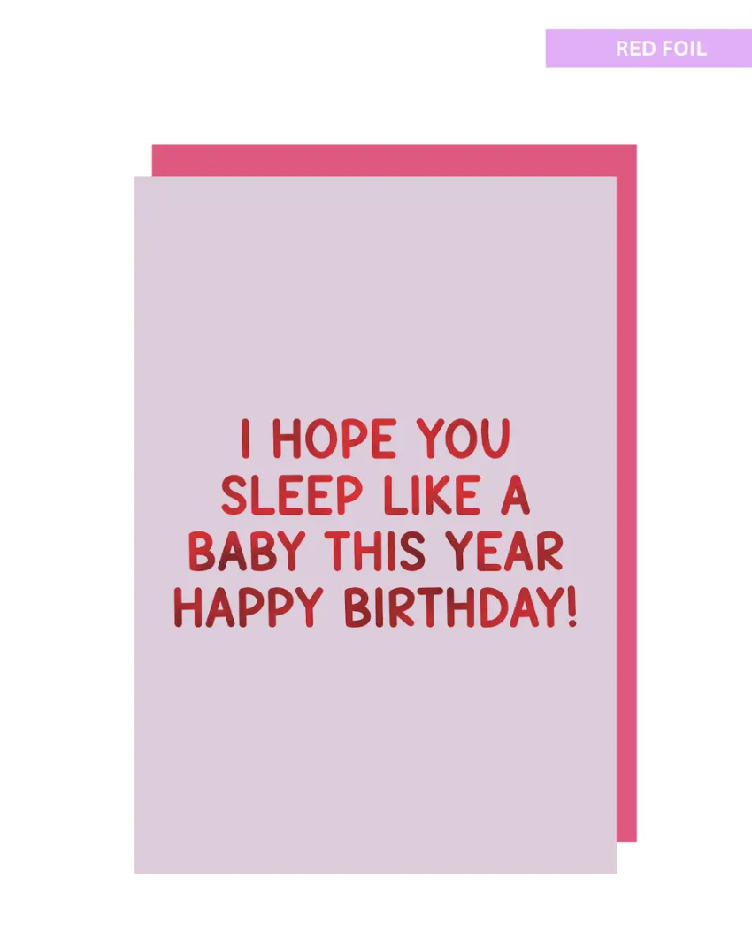 good sleep birthday card funny
