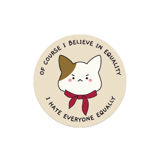 hate everyone cute sticker 