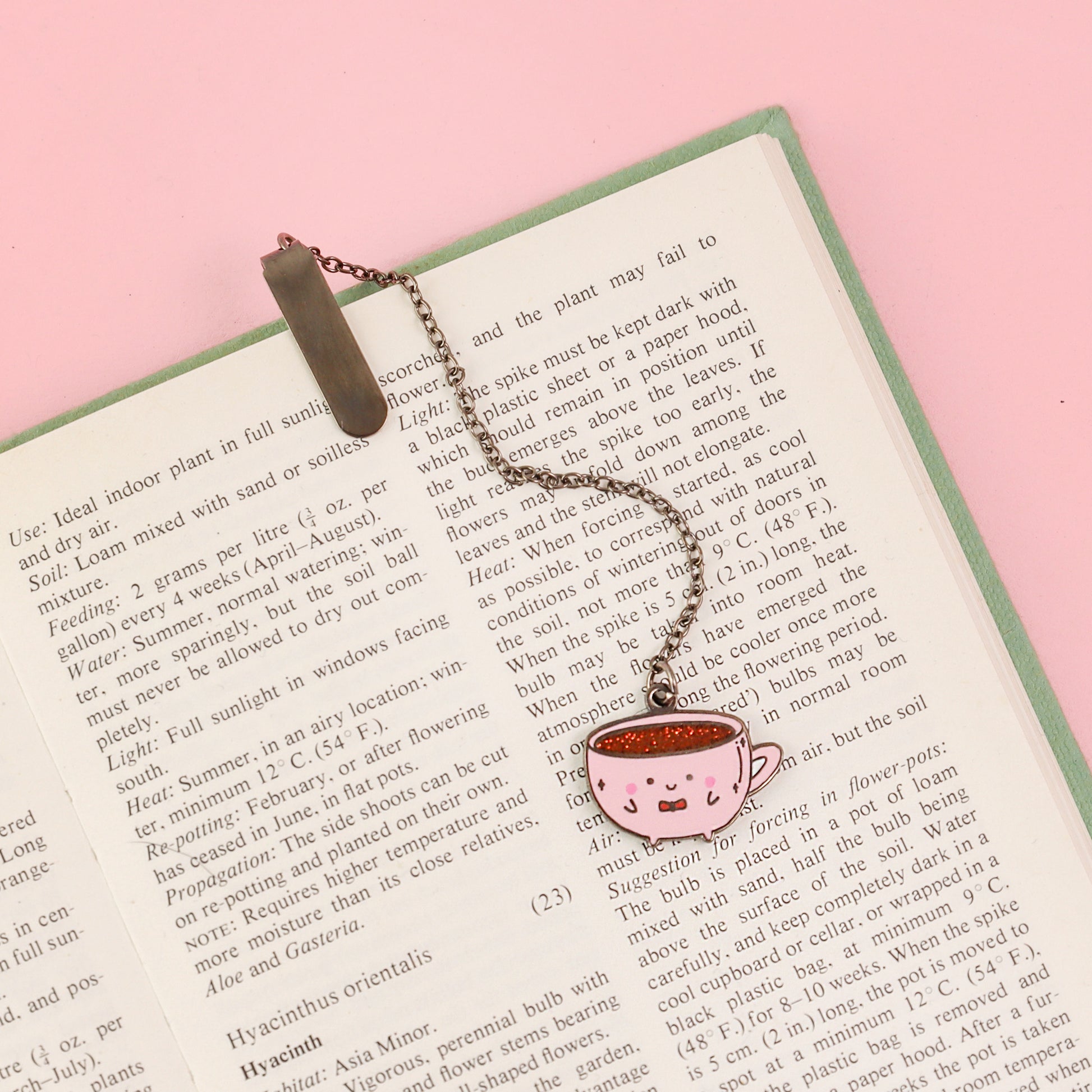 kawaii coffee cup chain bookmark cute