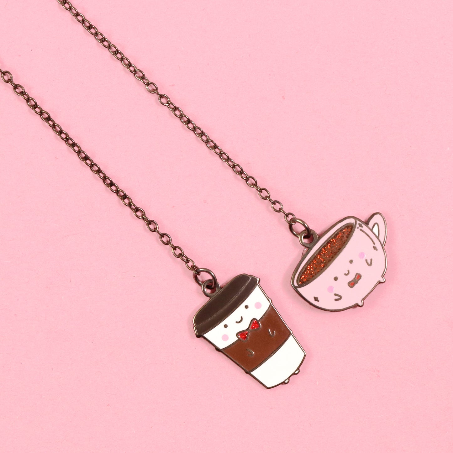 kawaii coffee cup chain bookmark cute