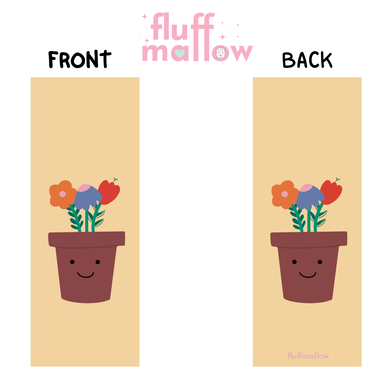 kawaii planter bookmark cute