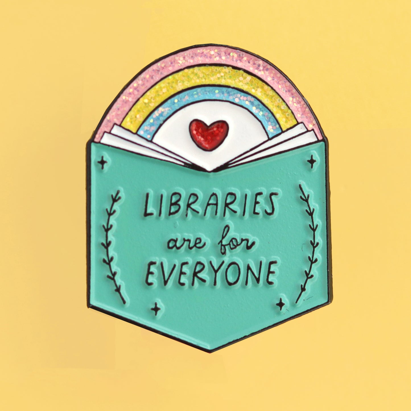 libraries are for everything enamel pin cute